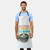 Funny Cheese Gouda Queso Food Pun  エプロン (着用した状態)