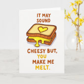 Funny Cheesy Melt Love Card カード (黄色い花)