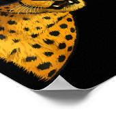 Funny Cheetah Art For Men Women Kids Animal Safari ポスター (角)