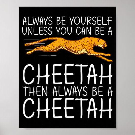 Funny Cheetah Art For Men Women Kids Animal Safari ポスター (正面)