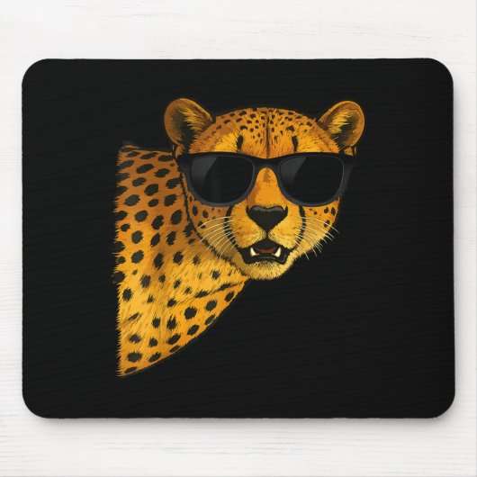 Funny Cheetah Art For Men Women Kids Animal Safari マウスパッド (正面)