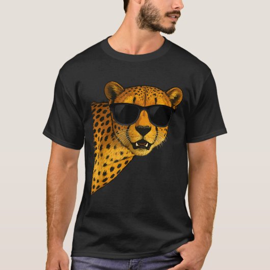 Funny Cheetah Art For Men Women Kids Animal Safari Tシャツ (正面)