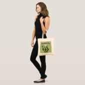 Funny Chef Avocado "Good Fat" Reusable Tote Bag トートバッグ (正面(モデル))