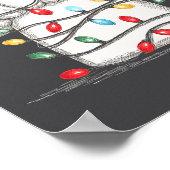 Funny Chef Christmas Graphics Lights Lover Cook Co ポスター (角)