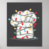 Funny Chef Christmas Graphics Lights Lover Cook Co ポスター (正面)