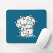 Funny Chef Christmas Graphics Lights Lover Cook Co マウスパッド (マウス)