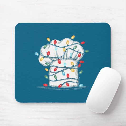 Funny Chef Christmas Graphics Lights Lover Cook Co マウスパッド (マウス)
