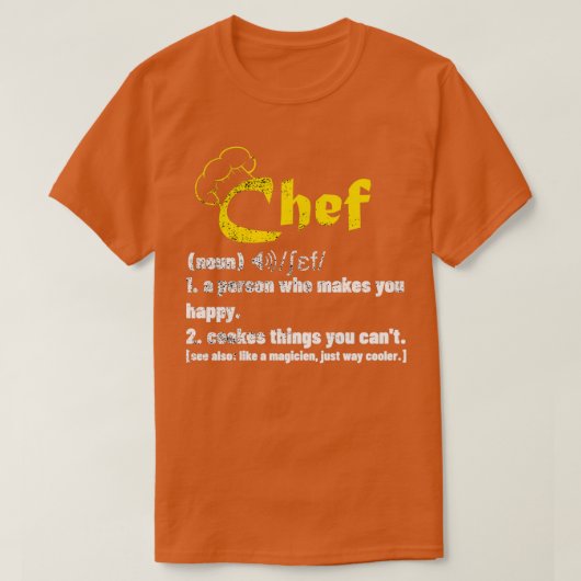 Funny Chef Definition  Cook Cooking Gifts for Chef Tシャツ (デザイン正面)