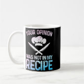 Funny Chef Design For Men Women Cook Cooking Culin コーヒーマグカップ (左)
