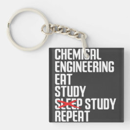 Funny Chemical Engineering Eat Study Repeat Gift キーホルダー
