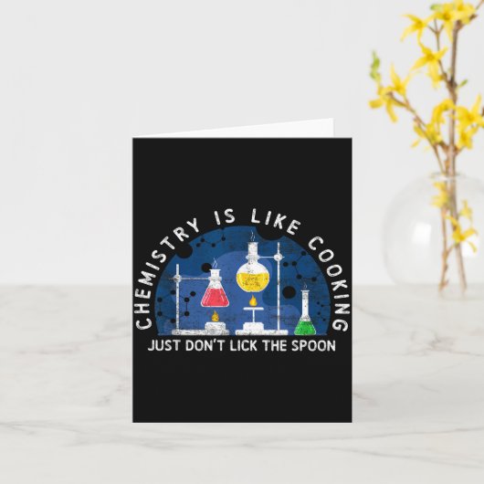 Funny Chemist Chemistry Is Like Cooking Science Ne カード (黄色い花)