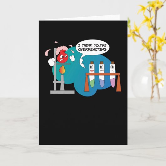 Funny Chemistry Comic Chemical Reaction カード (黄色い花)