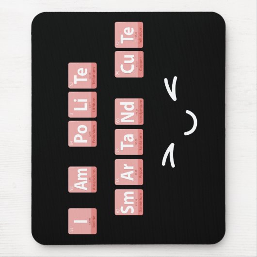 Funny Chemistry Elements Design Smart Cute Polite マウスパッド (正面)