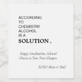 Funny Chemistry quote with personalized message ワインラベル (シングルラベル)