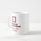 Funny Chemistry Sodium Quote Nerd Gift  コーヒーマグカップ (正面左)
