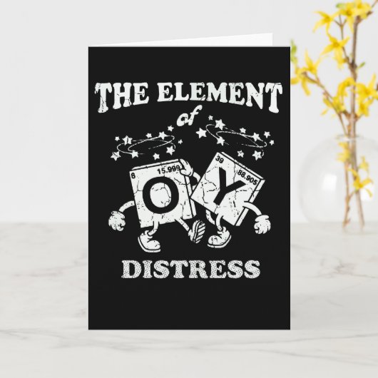 Funny Chemistry The Element of Distress Science カード (黄色い花)