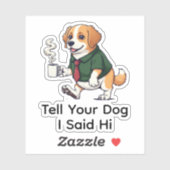 Funny Chesapeake Bay Ret dog Business Suit Coffee  シール (シート)