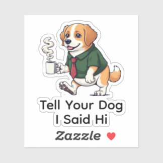 Funny Chesapeake Bay Ret dog Business Suit Coffee  シール