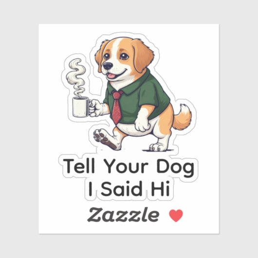 Funny Chesapeake Bay Ret dog Business Suit Coffee シール (シート)