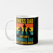 Funny Chess Dad Like Normal Dad Three Moves Ahead  コーヒーマグカップ (左)