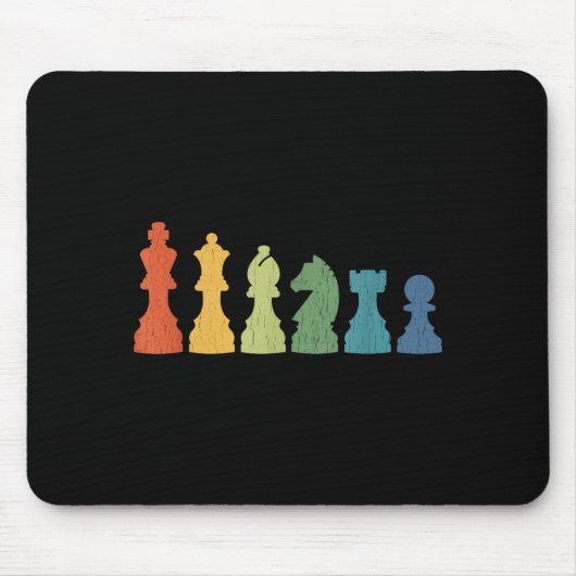 Funny Chess Eces Board Game Lover Player Themed Ch マウスパッド (正面)