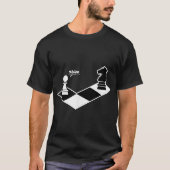 Funny Chess Pawn vs Knight Design Tシャツ (正面)