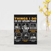 Funny Chess Player Things I Do In My Spare Time カード (黄色い花)