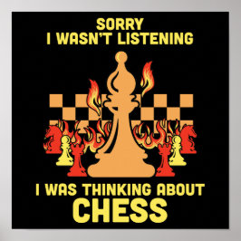 Funny Chess Quote Gift for Chess Players & Lovers ポスター