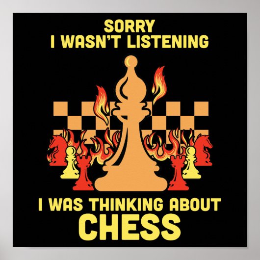 Funny Chess Quote Gift for Chess Players & Lovers ポスター (正面)
