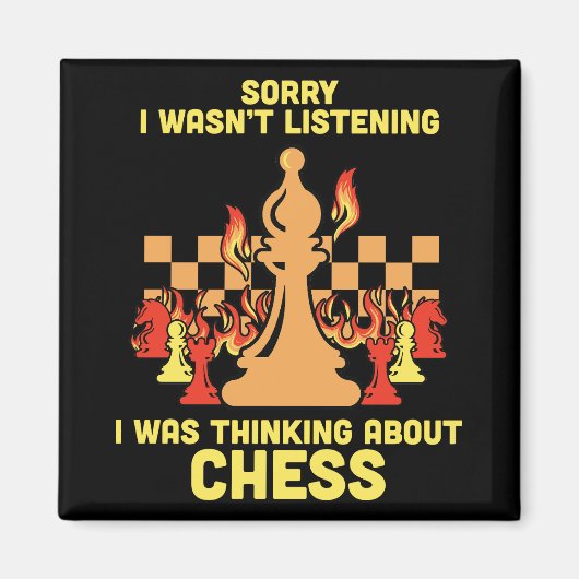Funny Chess Quote Gift for Chess Players & Lovers マグネット (正面)