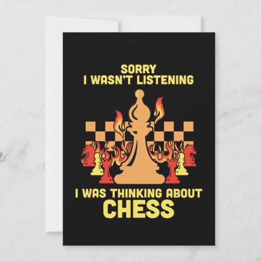 Funny Chess Quote Gift for Chess Players & Lovers 招待状 (正面)