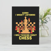 Funny Chess Quote Gift for Chess Players & Lovers 招待状 (スタンド正面)