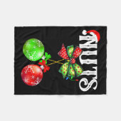 Funny Chest Nuts Chestnuts Matching Family Christm フリースブランケット (正面(横))