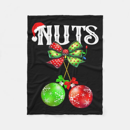 Funny Chest Nuts Chestnuts Matching Family Christm フリースブランケット (正面)