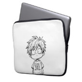 Funny Chibi Anime Boy Electronics Bag ラップトップスリーブ (正面左)