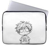 Funny Chibi Anime Boy Electronics Bag ラップトップスリーブ (正面)