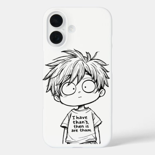 Funny Chibi Anime Boy iPhone / iPad case Case-Mate iPhoneケース (裏面)