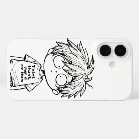 Funny Chibi Anime Boy iPhone / iPad case Case-Mate iPhoneケース (裏面 (横))