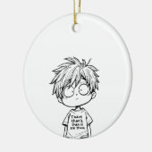 Funny Chibi Anime Boy Ornament セラミックオーナメント (左)