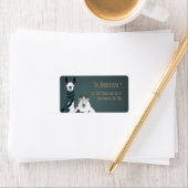 Funny Chic Cute Llama & Sheep Return Address ラベル (インサイチュ)