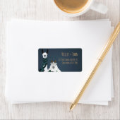 Funny Chic Festive Llama & Sheep Return Address ラベル (インサイチュ)