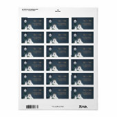 Funny Chic Festive Llama & Sheep Return Address ラベル (フルシート)