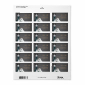 Funny Chic Llama & Sheep Grey Return Address ラベル (フルシート)