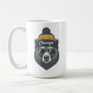 Funny Chicago Bear Beanie Coffee Mug for Fans コーヒーマグカップ