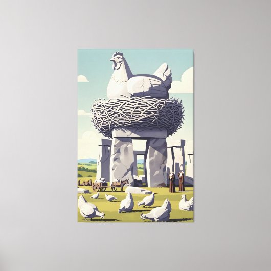 Funny chicken キャンバスプリント (正面)