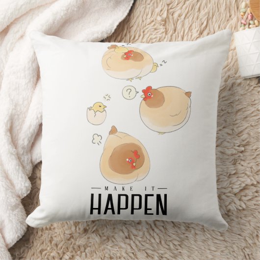 funny chicken クッション (ブランケット)