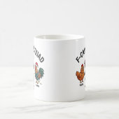 Funny Chicken Art, Novelty Mug, Humorous Farm Gift コーヒーマグカップ (中央)