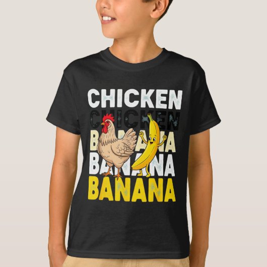 Funny Chicken Banana Dance Meme For Kids &amp; Adu Tシャツ (正面)