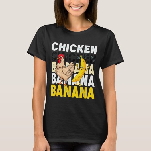 Funny Chicken Banana Dance Meme For Kids &amp; Adu Tシャツ (正面)