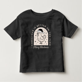 Funny chicken Christmas farm animal puns  トドラーTシャツ